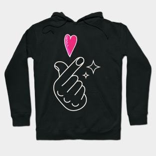 Korean finger heart Hoodie